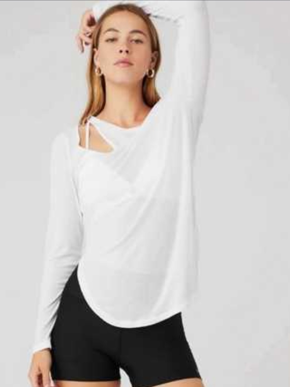ALO YOGA Ribbed Peak Long Sleeve Shirt